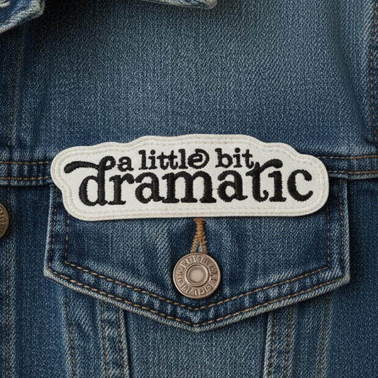 a little bit dramatic iron on patch