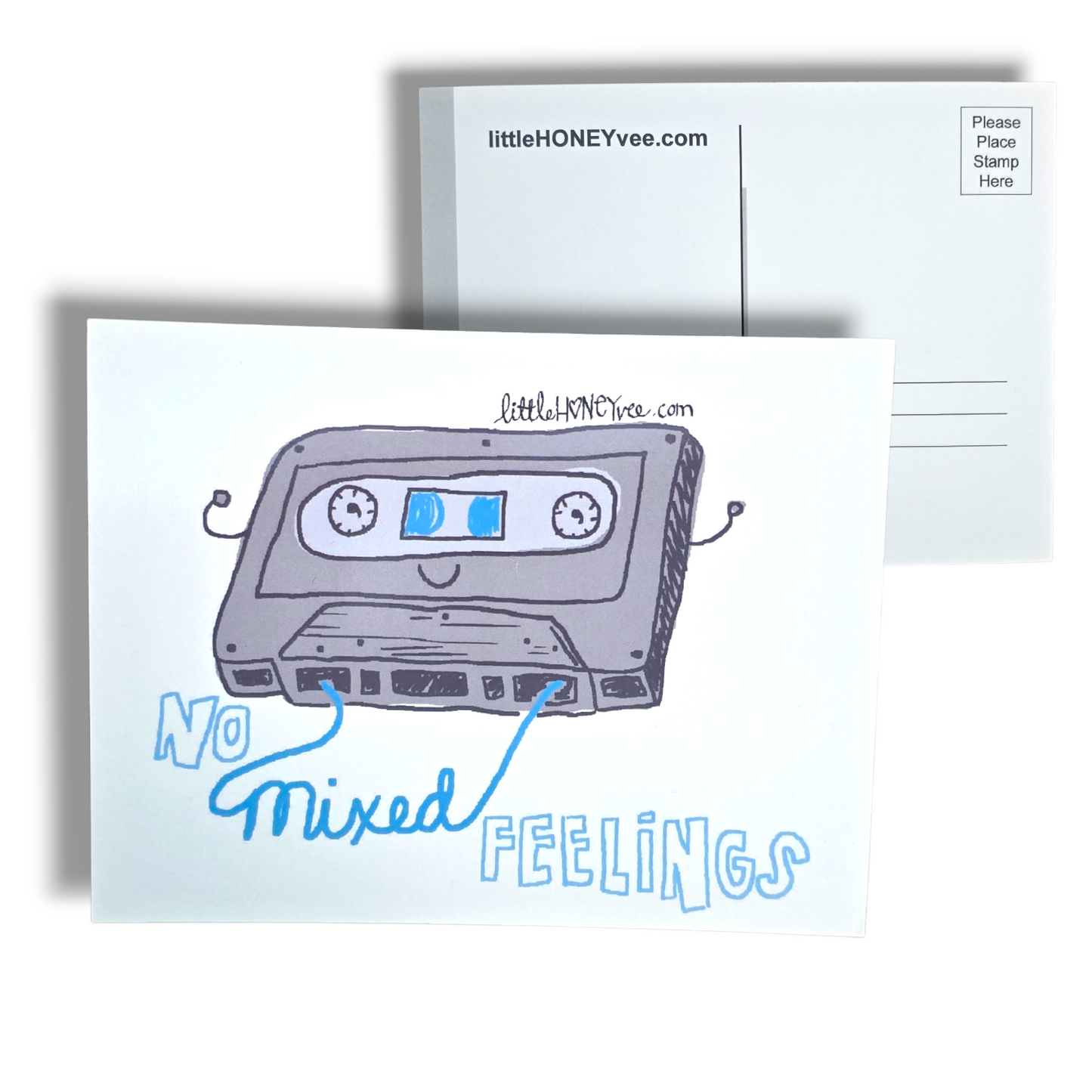 No mixed feelings postcard
