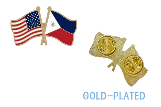 FILIPINO X AMERICAN FLAG ENAMEL PIN