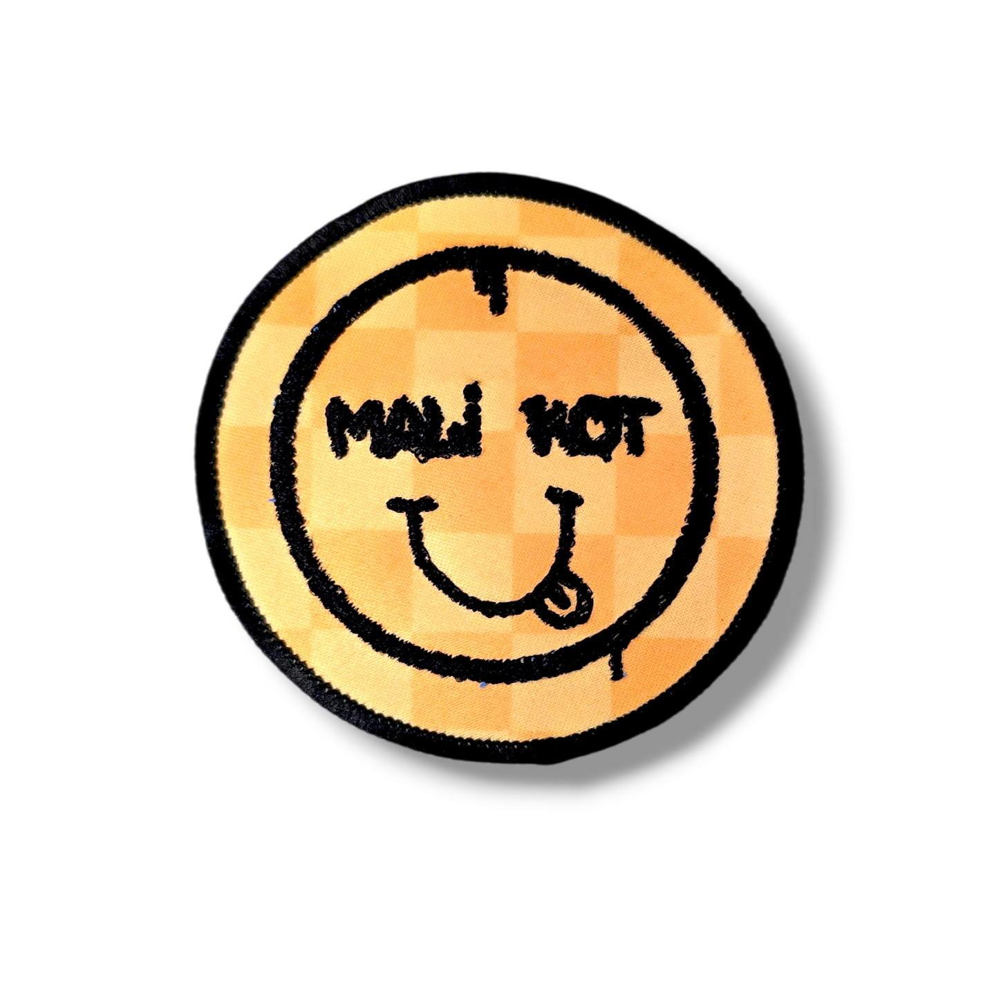 MALIKOT happy face iron on patch