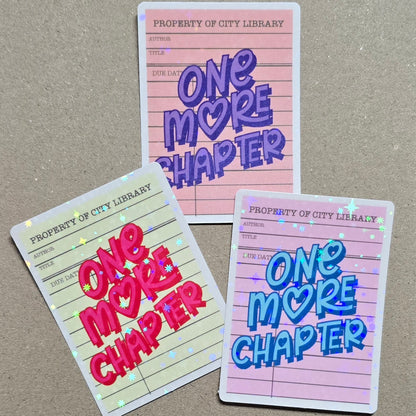 ONE MORE CHAPTER LIBRARY Stickers