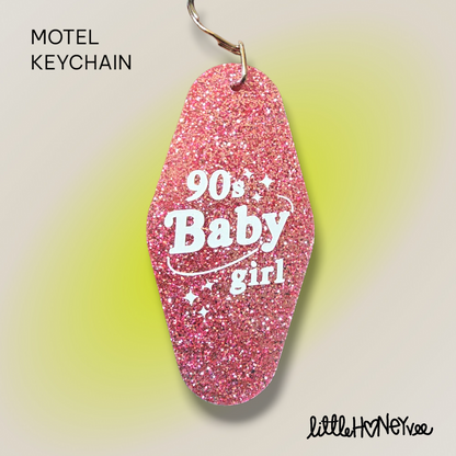 90s BABYGIRL MOTEL KEYCHAIN