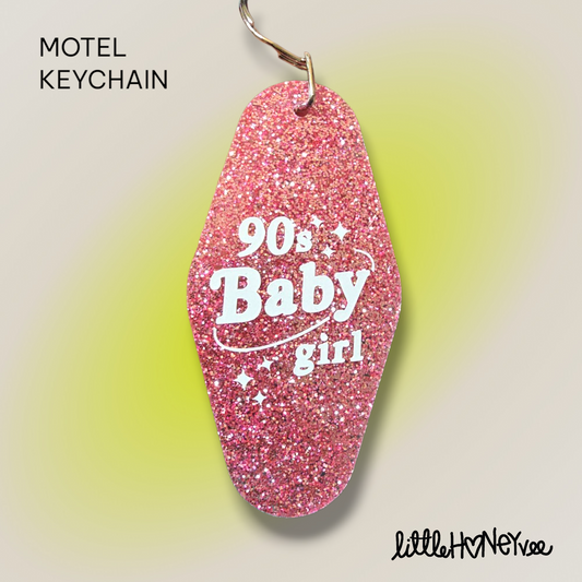 90s BABYGIRL MOTEL KEYCHAIN