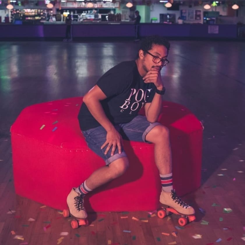 Customer wearing littlehoneyvee POGI BOYZ CLUB tee