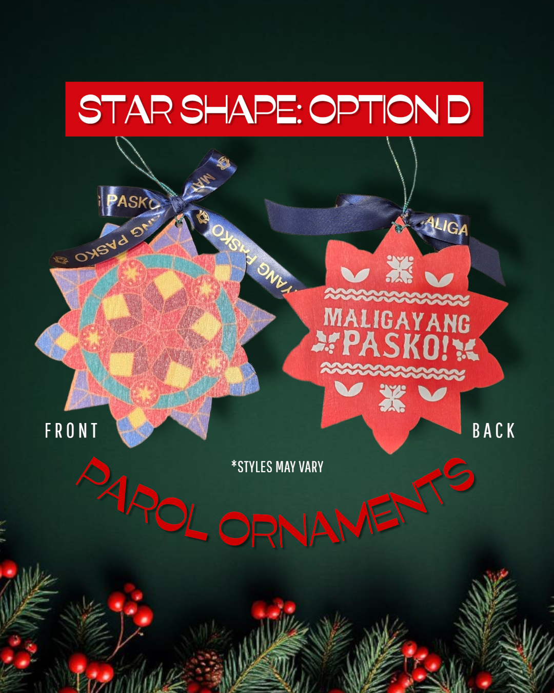 PAROL STAR SHAPE ORNAMENTS