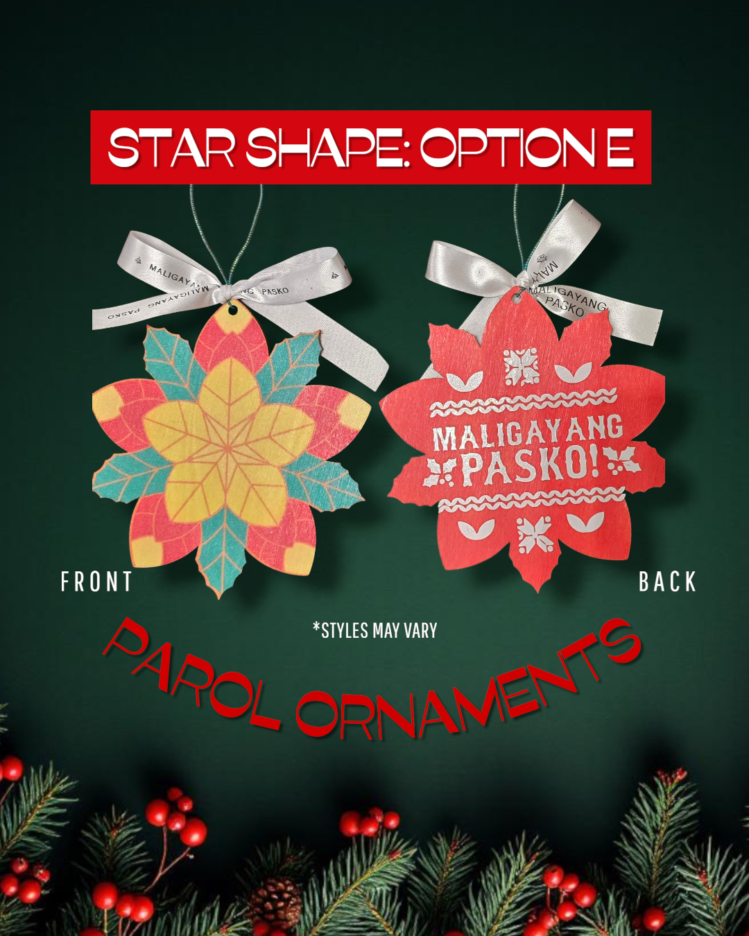 PAROL STAR SHAPE ORNAMENTS