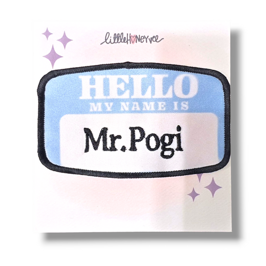 Hello my name is Mr.Pogi iron on patch