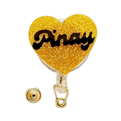 Heart Filipino ID Badge Reels