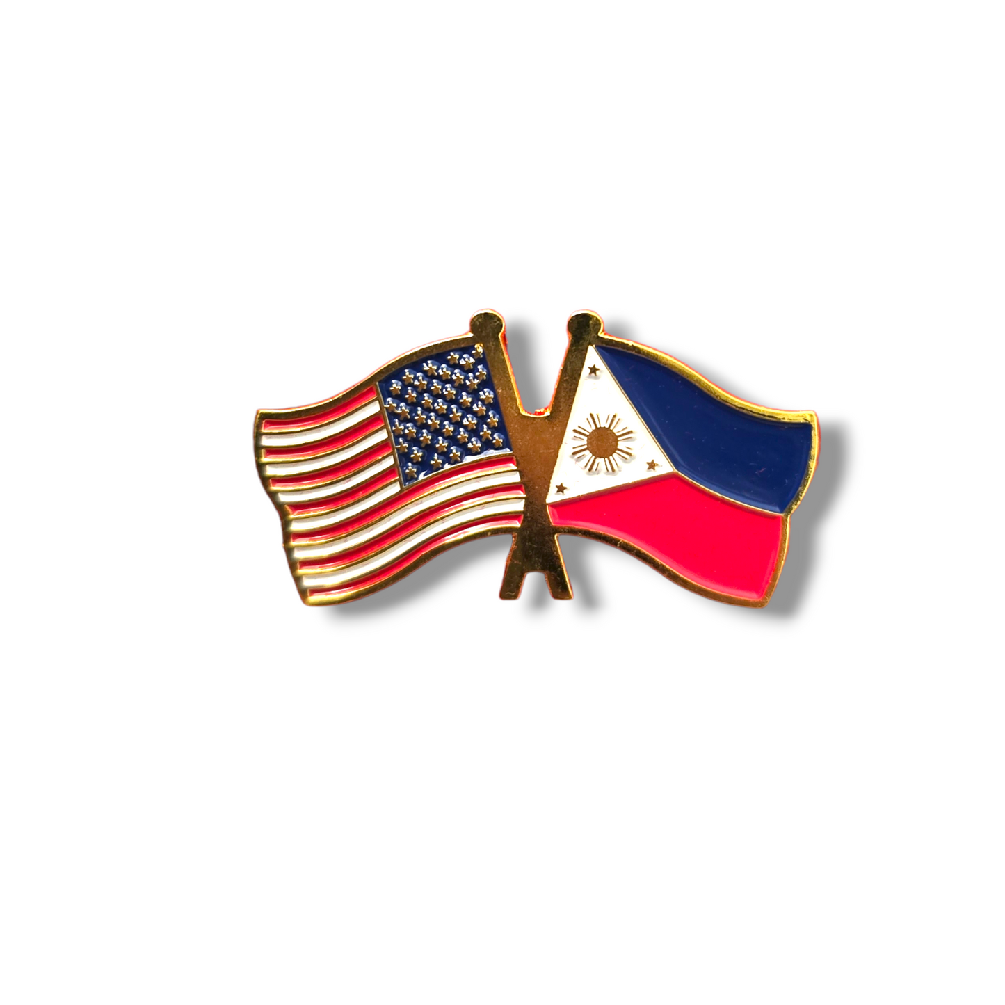 FILIPINO X AMERICAN FLAG ENAMEL PIN