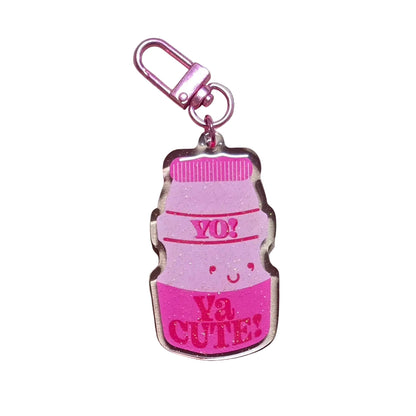 Yo! Ya cute sparkle kaychain bag charm