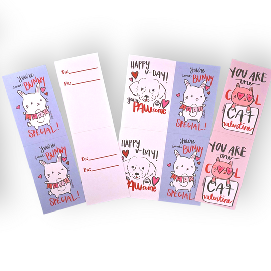 Valentines Class Set 32 cards - Cute Critters