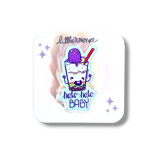 Halo-Halo Baby acrylic pin