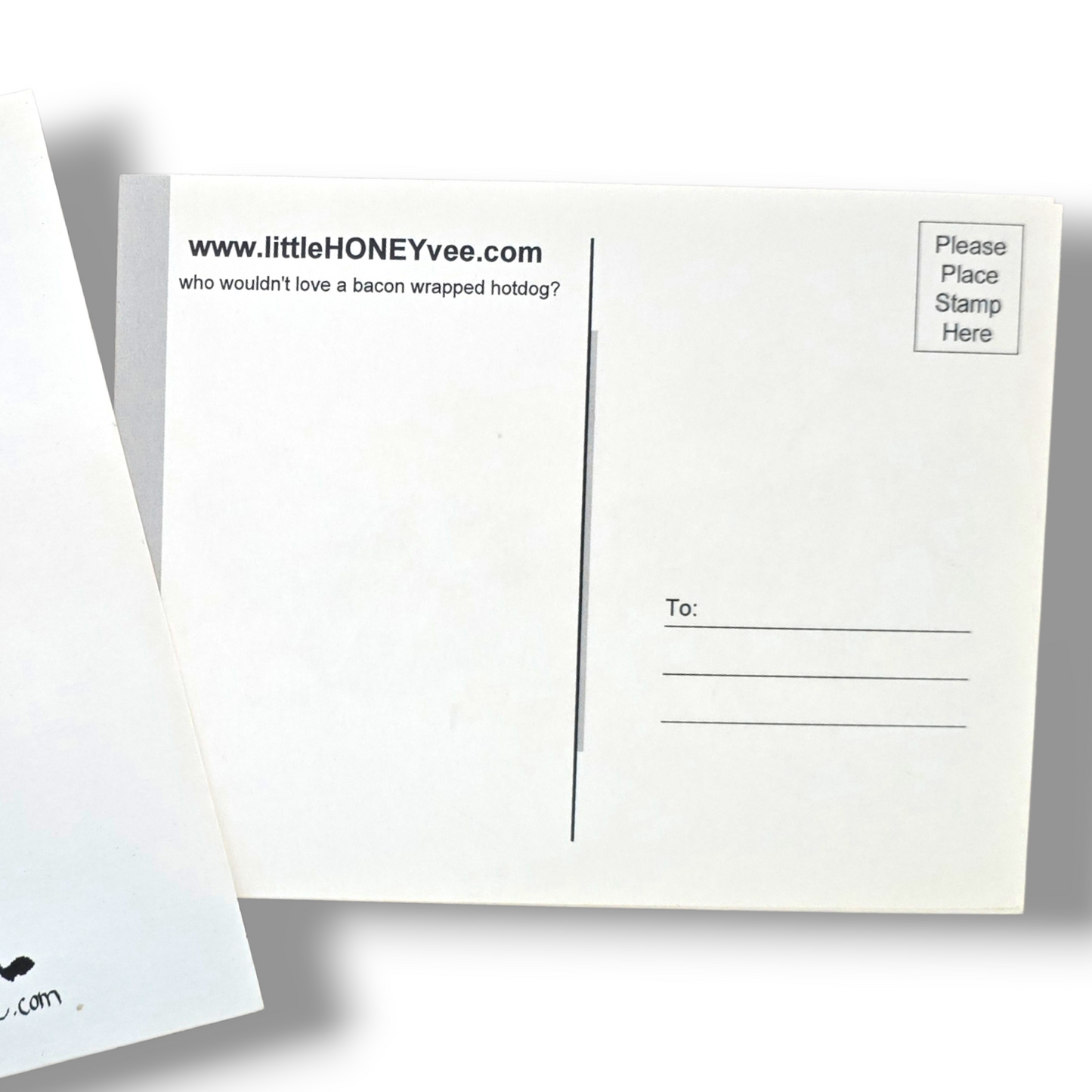 Bacon Wrapped Hotdog postcard