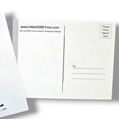 Bacon Wrapped Hotdog postcard